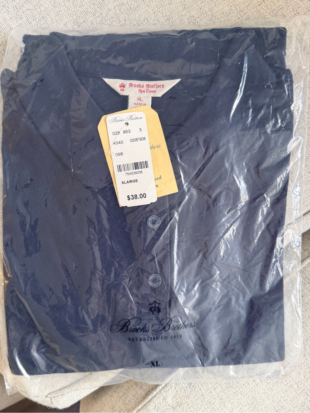 Brooks Brothers Men's Dark Navy Button Cardigan